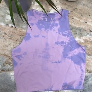 Four Thirteen Illusion Crop Top Lavender